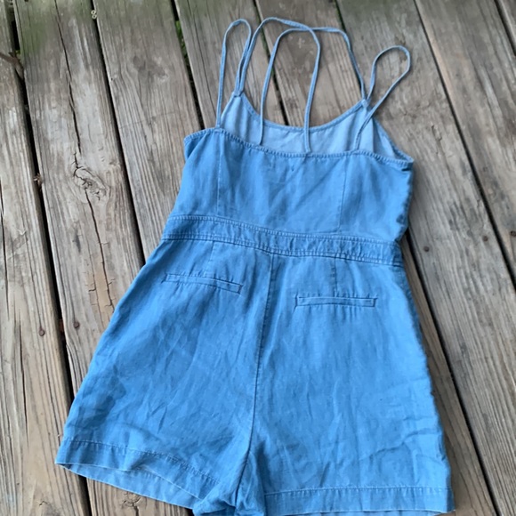 Loft Chambray Strappet Rompet Size 8 - Picture 2 of 8